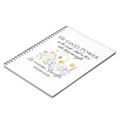 イザヤ40:29彼は力与え野花聖なる書物、 経典 ノートブック (左側)