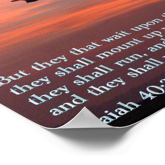 イザヤ40:3日の出 ポスター (角)