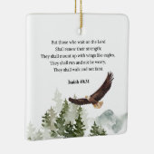 イザヤ40:31イーグルのような翼と山 セラミックオーナメント (右)