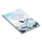 イザヤ40:31イーグルのような翼と山 ノートブック (右側)