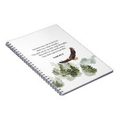 イザヤ40:31イーグルのような翼と山 ノートブック (右側)