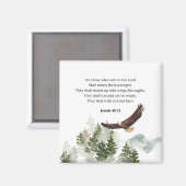 イザヤ40:31イーグルのような翼と山 マグネット (正面/裏面)