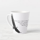 イザヤ40:31イーグルズソアリング カフェラテマグ (左アングル)