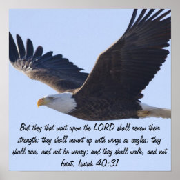 イザヤ40:31イーグル平和ラブデスティニーギフト ポスター