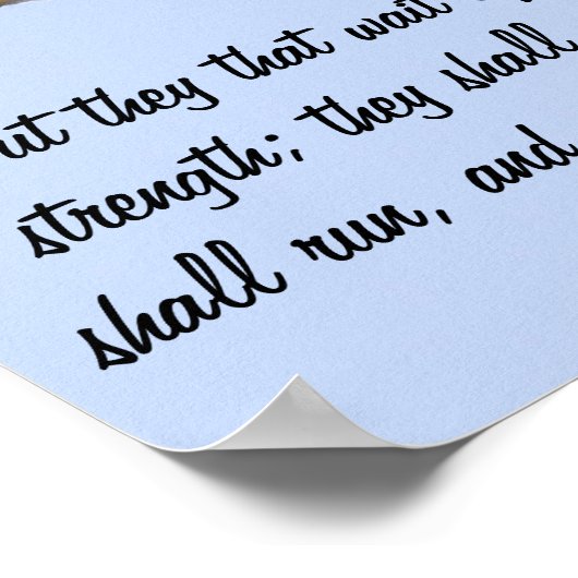 イザヤ40:31イーグル平和ラブデスティニーギフト ポスター (角)