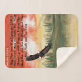 イザヤ40:31イーグル聖なる書物、 経典 シェルパブランケット (正面(横))