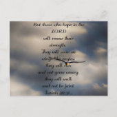イザヤ40:31カスタムキリスト教の聖書聖句の賜物 ポストカード (正面)