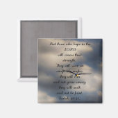 イザヤ40:31カスタムキリスト教の聖書聖句の賜物 マグネット (正面/裏面)