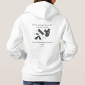 イザヤ40:31ヘンズリーフード付きスウェットシャツ パーカ (裏面)