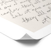 イザヤ40:31ボホミニマルベージュアーチ ポスター (角)