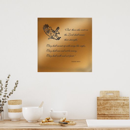 イザヤ40:31ポスター ポスター (キッチン)