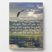 イザヤ40:31ワシの歯垢のように舞い上がる フォトプラーク (正面)