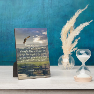 イザヤ40:31ワシの歯垢のように舞い上がる フォトプラーク
