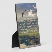 イザヤ40:31ワシの歯垢のように舞い上がる フォトプラーク (側面)