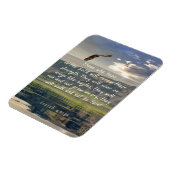 イザヤ40:31ワシの磁石のように翼の上に舞い上がる マグネット (左側)