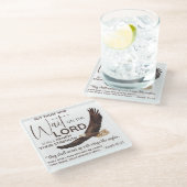 イザヤ40:31主の上に待つ者たちの聖なる書物、 経典 ガラスコースター (アングル)