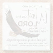 イザヤ40:31主の上に待つ者たちの聖なる書物、 経典 ガラスコースター (裏面)