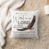 イザヤ40:31主の上に待つ者たちの聖なる書物、 経典 クッション (ブランケット)