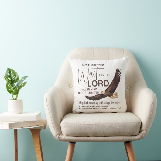 イザヤ40:31主の上に待つ者たちの聖なる書物、 経典 クッション (椅子)