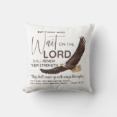 イザヤ40:31主の上に待つ者たちの聖なる書物、 経典 クッション (正面)