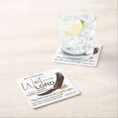 イザヤ40:31主の上に待つ者たちの聖なる書物、 経典 スクエアペーパーコースター (インサイチュ)