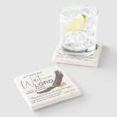 イザヤ40:31主の上に待つ者たちの聖なる書物、 経典 ストーンコースター (横)