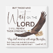 イザヤ40:31主の上に待つ者たちの聖なる書物、 経典 マグネット (正面)