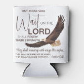 イザヤ40:31主の上に待つ者たちの聖なる書物、 経典 缶クーラー (正面)