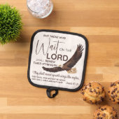 イザヤ40:31主の上に待つ者たちの聖なる書物、 経典 鍋敷き (トップダウン)