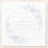 イザヤ40:31主の上に待つ者フローラ ガラスコースター (裏面)