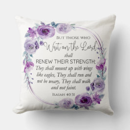 イザヤ40:31主の上に待つ者フローラ クッション