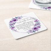 イザヤ40:31主の上に待つ者フローラ スクエアペーパーコースター (アングル)