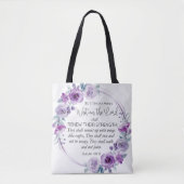 イザヤ40:31主の上に待つ者フローラ トートバッグ (正面)