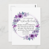 イザヤ40:31主の上に待つ者フローラ ポストカード (正面/裏面)