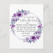 イザヤ40:31主の上に待つ者フローラ ポストカード (正面)