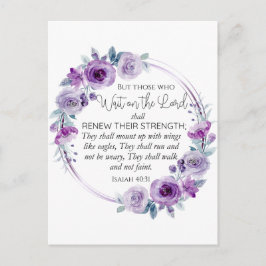 イザヤ40:31主の上に待つ者フローラ ポストカード