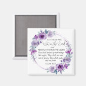 イザヤ40:31主の上に待つ者フローラ マグネット (正面/裏面)