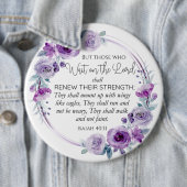 イザヤ40:31主の上に待つ者フローラ 缶バッジ (インサイチュ)