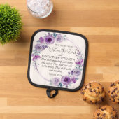 イザヤ40:31主の上に待つ者フローラ 鍋敷き (トップダウン)