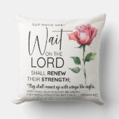 イザヤ40:31主の花を待つもの クッション (正面)