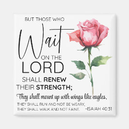 イザヤ40:31主の花を待つもの マグネット