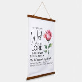 イザヤ40:31主の花を待つもの 吊り下げ型タペストリー (傾斜あり)