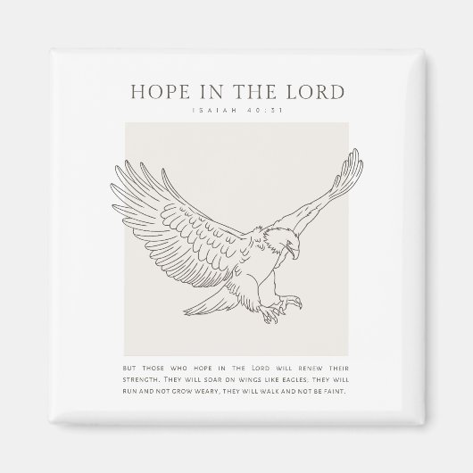 イザヤ40:31主の願い マグネット (正面)