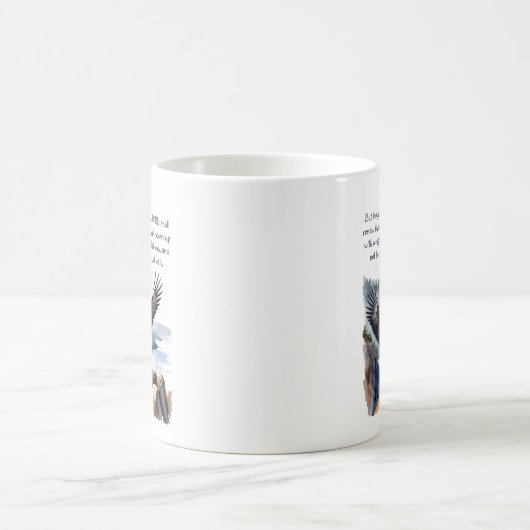 イザヤ40:31主を待つその者たち コーヒーマグカップ (中央)