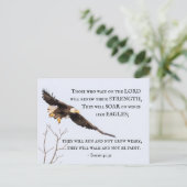 イザヤ40:31主を待つ者たち、聖書 ポストカード (スタンド正面)