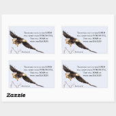 イザヤ40:31主を待つ者たち、聖書 長方形シール (シート)