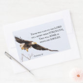 イザヤ40:31主を待つ者たち、聖書 長方形シール (封筒)