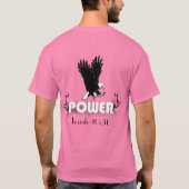 イザヤ40:31信仰スピリチュアル神祈 Tシャツ (裏面)