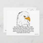 イザヤ40:31山アップ上イーグル翼はがき ポストカード (正面/裏面)