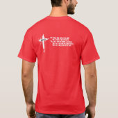 イザヤ40:31持久力の聖句 Tシャツ (裏面)